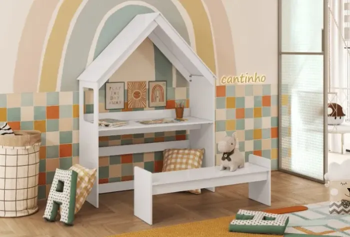 Kit Casinha, 100% MDF - Peroba