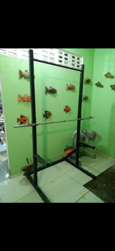 Material academia barra esteira estepe agachamento supino anilhas
