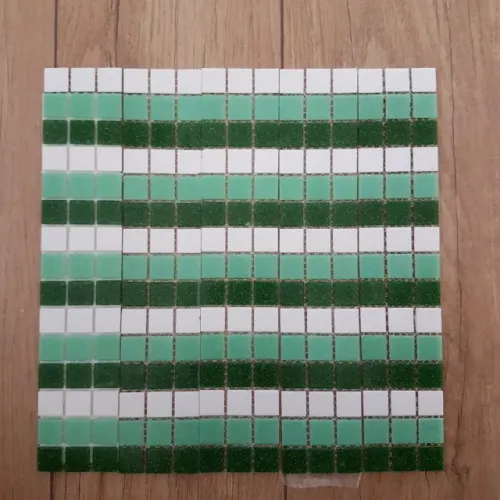 Pastilhas verde e bramcpJatobá para revestimento
