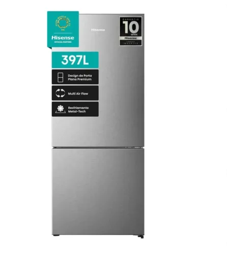 Geladeira Hisense 397L Inverse Inverter Frost Free Inox - NOVA NA CAIXA!