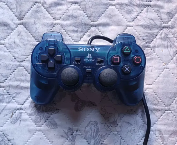 Controle PS2 Ocean Blue Original