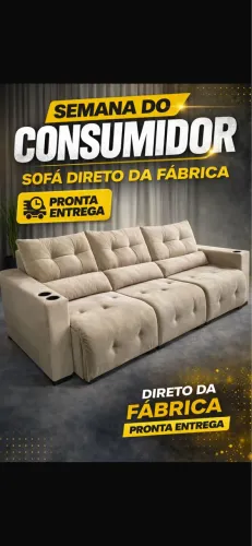 Sofá retrate e inclinável de 3.00m com espuma D-33
