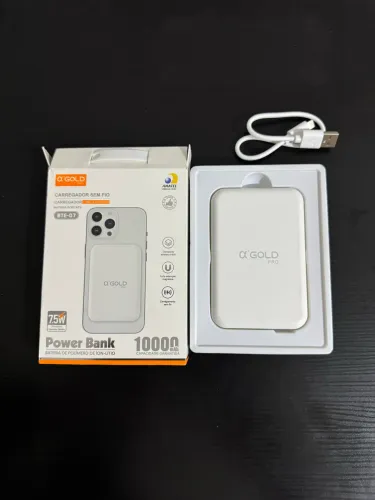 Power Bank por Indução 10.000mAh (Novo)