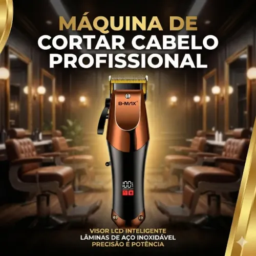Máquina de Cortar Cabelo Profissional BM-C031A com Visor LCD