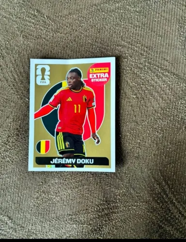 Jeremy Doku Ouro Figurinha Extra Sticker Copa