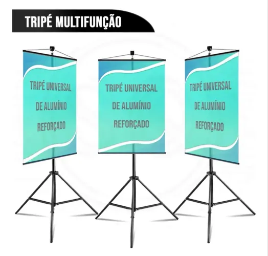Tripé Banner 2.10m Regulável Alumínio Porta Banner Pedestal.