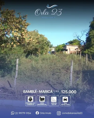 BAMBUÍ, ORLA 23 IMOBILIÁRIA VENDE! EXCELENTE TERRENO RESIDENCIAL
