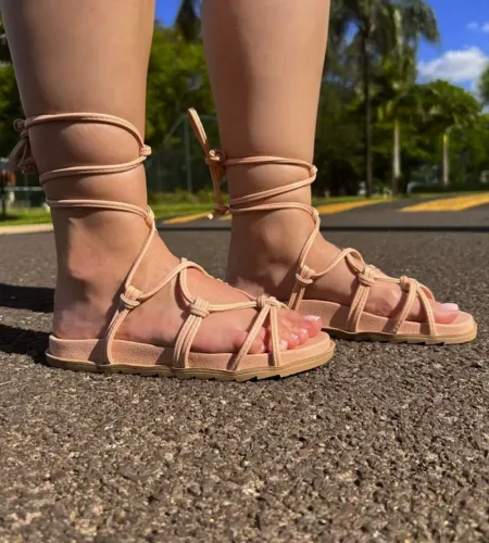 Sandália Rasteira Gladiador, n39