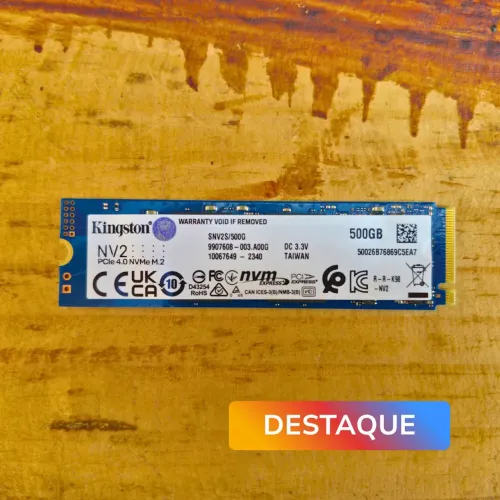 SSD Kingston NV2 500GB NVMe M2 PCIe 4.0 para PC Gamer e Notebook