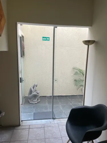 Porta deslizante vidro completa