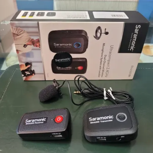 Microfone Sem Fio Saramonic Blink 500 B1 - Completo na Caixa (Oportunidade)