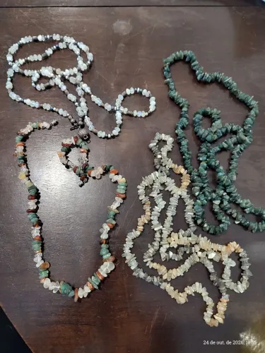 Colar de pedras nacionais kit 4 colares