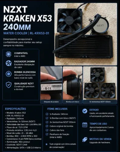 NZXT Kraken x53 ( SEM RGB )