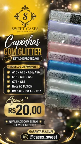 Case Capa Capinha Glitter 