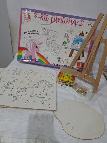 Kit de pintura infantil tema únicornio novo e completo
