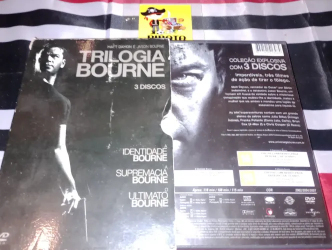 DVD Trilogia Bourne 3 discos bom estado Box