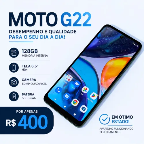 Moto G22 128gb - Oportunidade única!