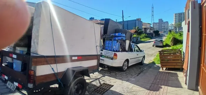Frete carretinha, descarte 
