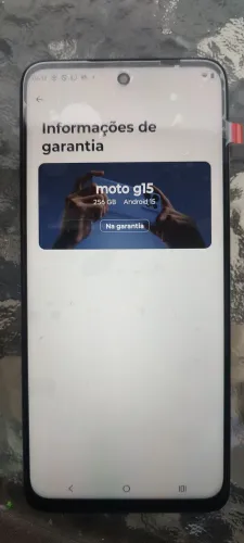 Motorola G15 256Gb ainda está na garantia do fabricante até 11/02/2027