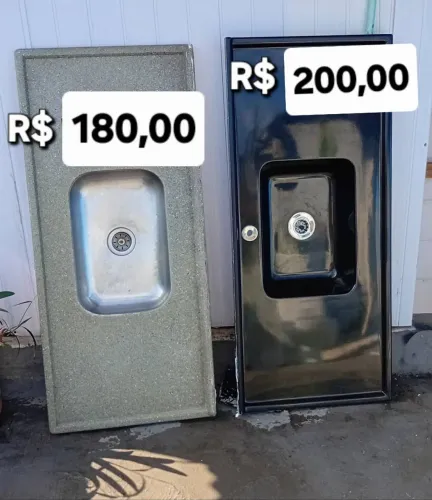 PIA DE COZINHA PEDRA SINTÉTICA CUBA INOX
