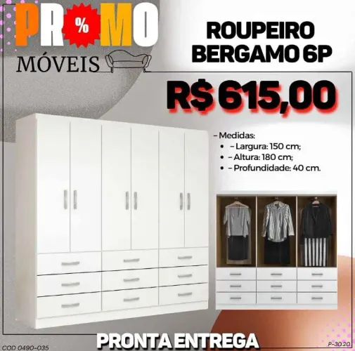Guarda roupa novo direto da fábrica
