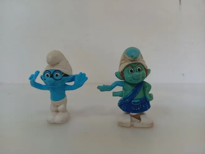 boneco smurf 2 unidade