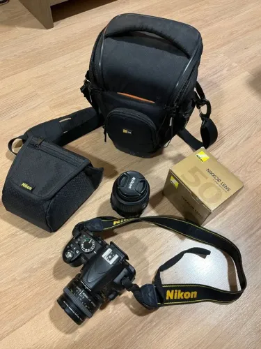 KIT NIKON COMPLETO + 2 LENTES + CASES