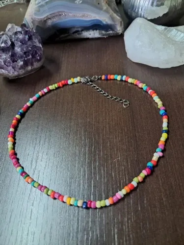 Colar  MIÇANGAS multicoloridas *