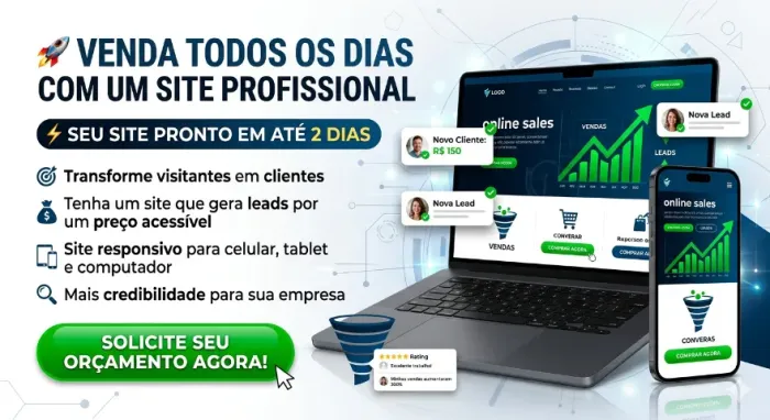 Criação de site á partir de 400,00