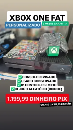 Xbox One Fat Personalizado + Garantia Loja