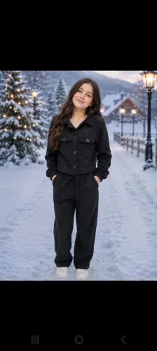 Conjunto cotele inverno juvenil moda