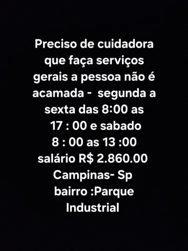 Cuidadora / acompanhante