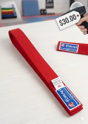 Faixa kimono vermelha, marca Torah, tamanho A3 nova
