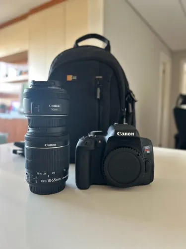 Pra vender rápido!!! Kit Completo Canon T6i + 2 Lentes + Mochila Case Logic + Acessórios