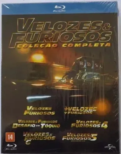 Coleção completa Velozes e Furiosos Bluray do 1 ao 6 filme Original Lacrado