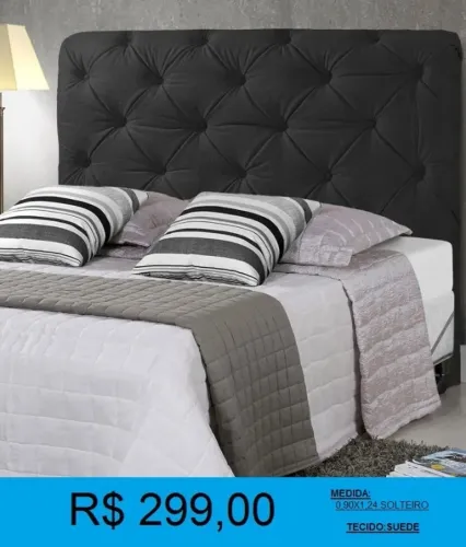 Cabeceira - solteiro - estofada - compre hoje e receba em até 72 horas 