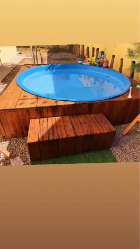 Piscina com toda estrutura a venda em ótimo estado sem defeito $1.800