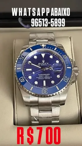 Relógio Rolex Submariner Blue Dial Automático