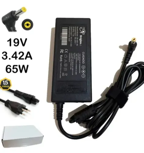 Fonte Notebook Carregador, Acer, Emachines ou Gateway
