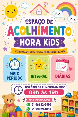 Espaço de acolhimento hora kids