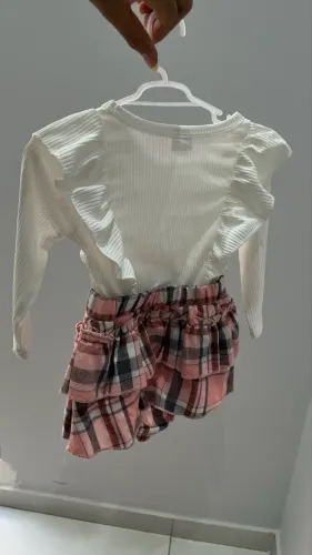  Vestido Body Menina Bebê Bodysuit com Faixa de Cabeça