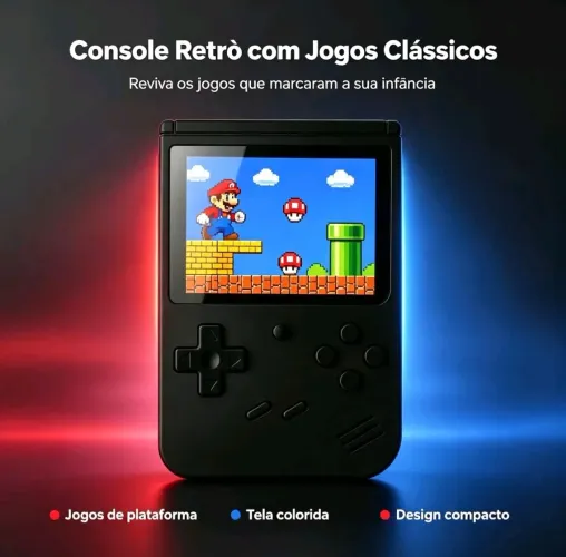 Kit mini console de jogos, uma coleção de 400 jogos, jogos clássicos portáteis.