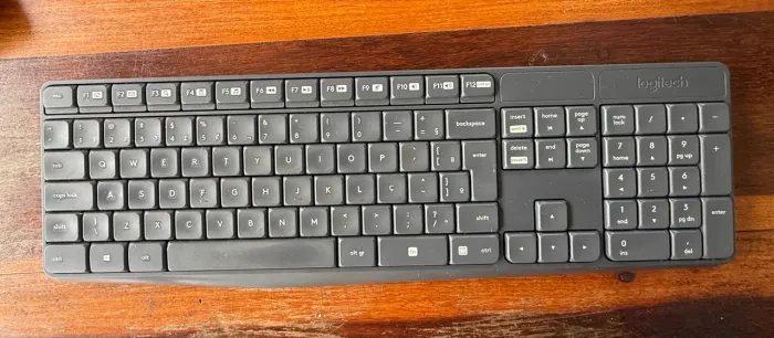 Teclado Logitech MK235 Sem Fio ABNT2 Original