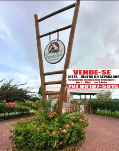 Lote de 1.040m², Cond.Fazenda Real Residence 1