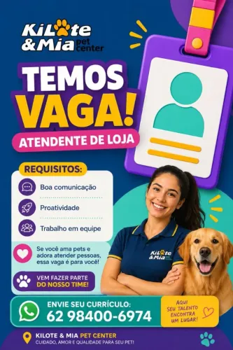 Contrata se atendente de loja 