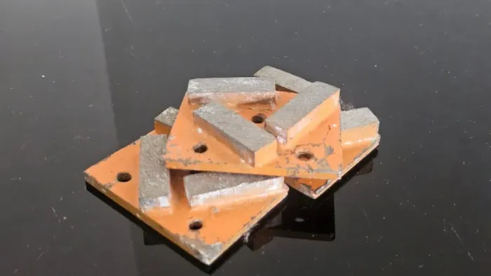 Sapatas Diamantadas Laranjas Grão 60 HTC Trapézio 3 unidades Polidora