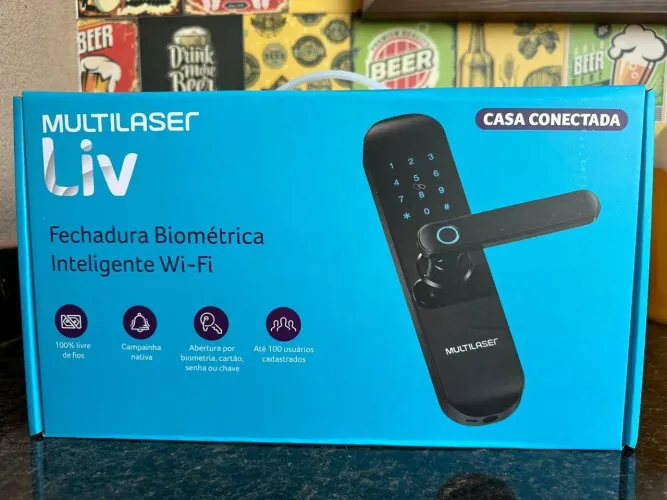 Fechadura Biométrica Inteligente Wi-Fi - Multilaser Liv