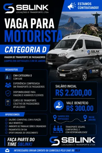 Contrato motorista cat D 