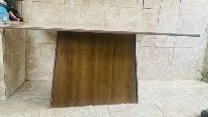 Mesa com tampo de vidro Laqueado - 1,60x0,90