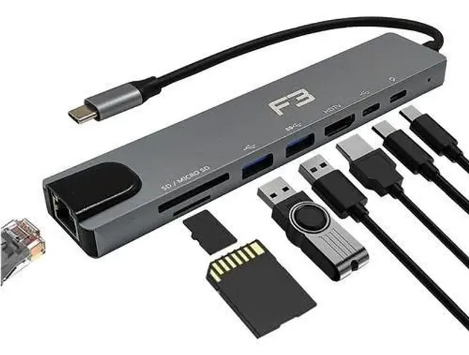 Hub USB -C 8 em 1 